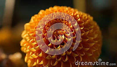 Vibrant yellow chrysanthemum, a single flower in nature bouquet generated by AI Stock Photo