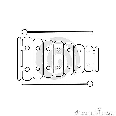 Vibraphone marimba icon. Element of music instrument for mobile concept and web apps icon. Outline, thin line icon for website Stock Photo