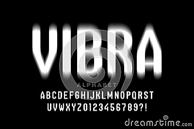 Vibrate style font design Vector Illustration