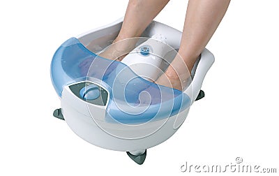 Vibrating feet massager Stock Photo