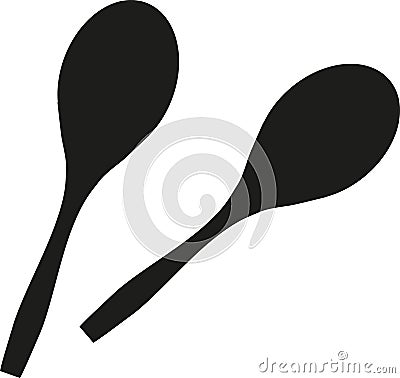 Vibrating rattle instrument Vector Illustration