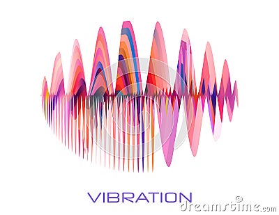 Vibration. Abstract color fluctuations. Vector graphics Vector Illustration