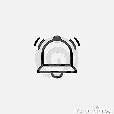 vibration mode. notification bell icon. vector symbol outline style Stock Photo
