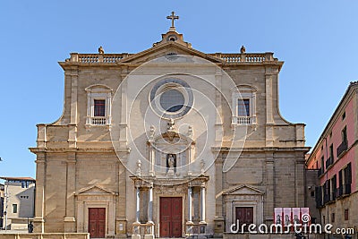 Vic`s Cathedral officially the Cathedral of St. Peter the Apostle Catalan: Catedral de Sant Pere ApÃ²stol, is a Roman Catholic c Editorial Stock Photo