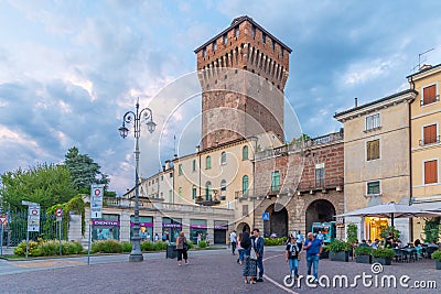 Vicenza, Italy, August 28, 2021: Torrione di Porta Castello in I Editorial Stock Photo