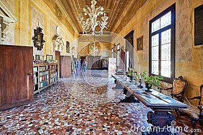 Vicenza Veneto Italy. The interiors of the Villa Valmarana ai Nani frescoed by Giambattista and Giandomenico Tiepolo Editorial Stock Photo