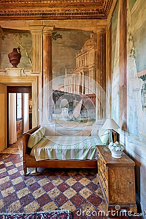 Vicenza Veneto Italy. The interiors of the Villa Valmarana ai Nani frescoed by Giambattista and Giandomenico Tiepolo Editorial Stock Photo