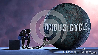 Vicious cycle that limits life Stock Photo