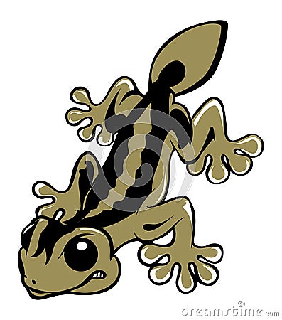 Vicious lizard salamander Vector Illustration