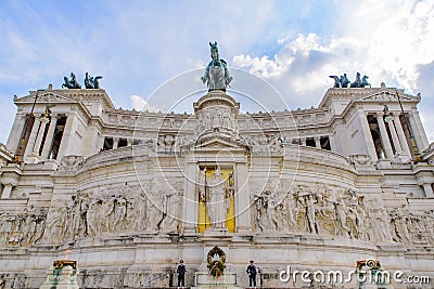 Victor Emmanuel II Monument Altar of the Fatherland, built in honor of the first king of Italy, in Rome Editorial Stock Photo