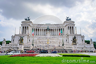 Victor Emmanuel II Monument Altar of the Fatherland, built in honor of the first king of Italy, in Rome Editorial Stock Photo