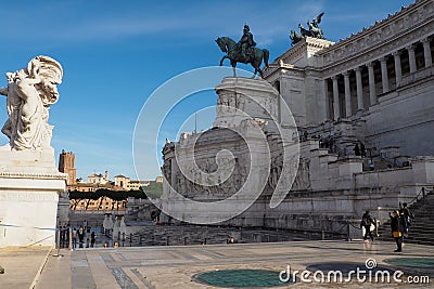 Victor Emmanuel II National Monument in Rome, Italy Editorial Stock Photo