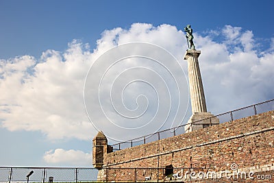 Victor monument on Belgrade fortress Stock Photo