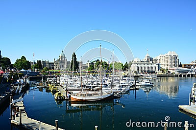 Victoria BC`S awesome inner harbor Editorial Stock Photo