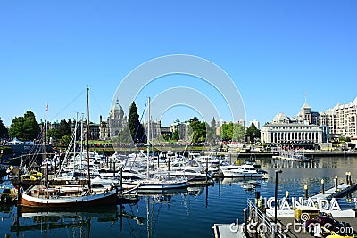 Victoria BC`S awesome inner harbor Editorial Stock Photo