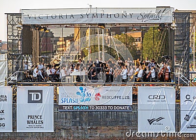 VICTORIA, CANADA- AUGUST 4, 2019: Close up of The Symphony Splash Fundraiser Editorial Stock Photo