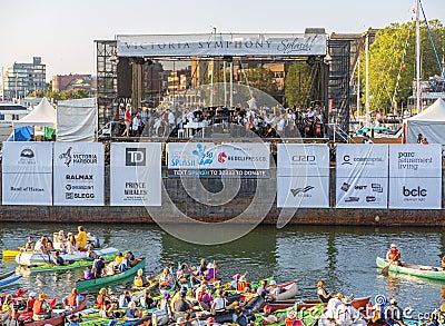 VICTORIA, CANADA- AUGUST 4, 2019: The Symphony Splash Fundraiser Editorial Stock Photo