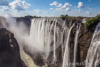 Victoria Falls in Zambia Stock Photo