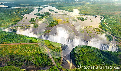 Victoria Falls in Zimbabwe and Zambia Stock Photo