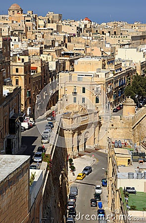 Victoria gate, Valetta, Malta. Editorial Stock Photo