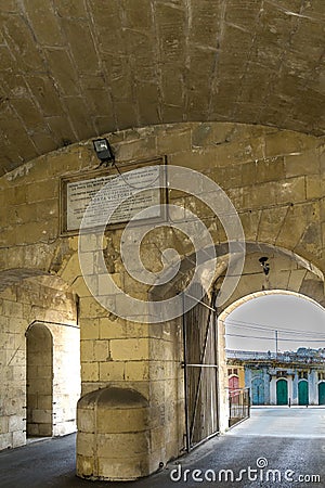 Victoria Gate, Valletta, Malta Editorial Stock Photo