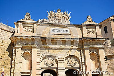 Victoria Gate, Valletta. Editorial Stock Photo