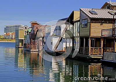 Victoria House Boats Stock Photo