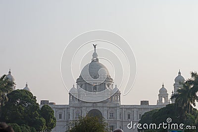 The Victoria Memorial main building, an iconic infrastructure of the old Imperial British occupied Indian era, a museum and Editorial Stock Photo