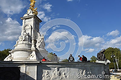The Victoria Memorial is a monument to Queen Victoria, located at the end of The Mall in London, and designed and executed by the Editorial Stock Photo