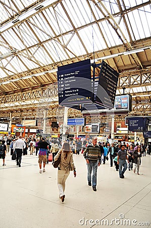 Victoria Station, London Editorial Stock Photo