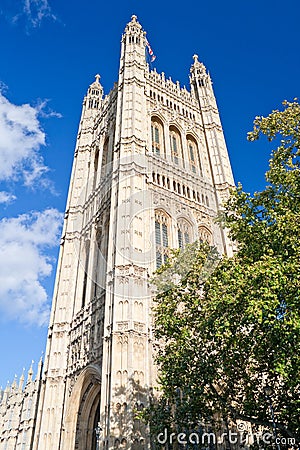 Victoria Tower in the Houses of Parliament Stock Photo