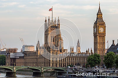 Victoria Tower of Palace of Westminster London Editorial Stock Photo