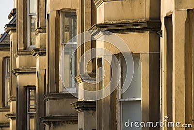 Victorian colony homes made of sandstone in Edinburgh, Scotland Stock Photo