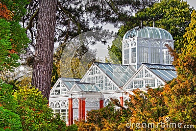 Victorian Conservatory greenhouse Stock Photo