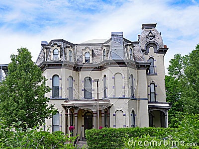 Victorian era college residence building Stock Photo