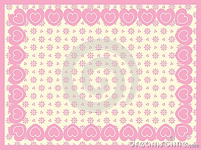 Victorian Eyelet Copy Space Background with Border Vector Illustration