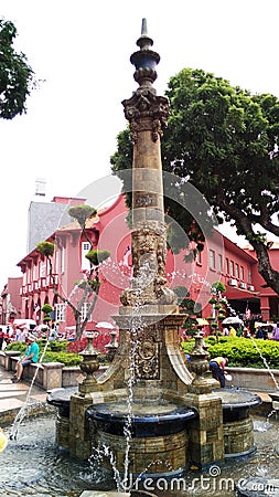 Victorian fountain at Malacca Editorial Stock Photo