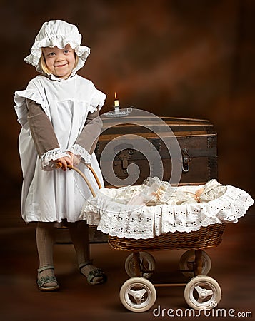 Victorian girl Stock Photo