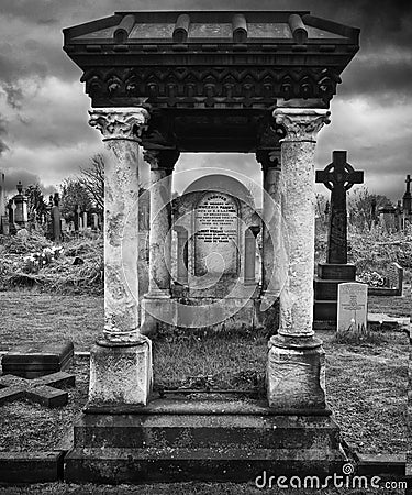 Victorian Grave - Gothic Style Editorial Stock Photo
