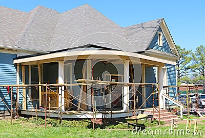 Victorian Home Remodeling Project Stock Photo