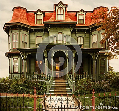 cape may Victorian home Stock Photo