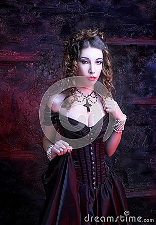 Victorian lady. Stock Photo