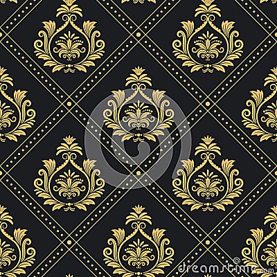 Victorian regal pattern seamless baroque Vector Illustration