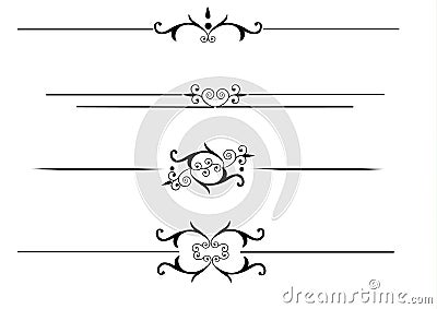 Victorian Scrolls Vector Illustration