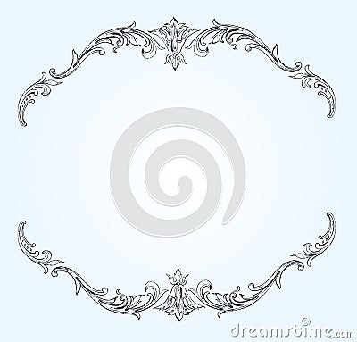 Victorian Scrolls Vector Illustration