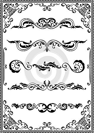 Victorian scrolls Vector Illustration