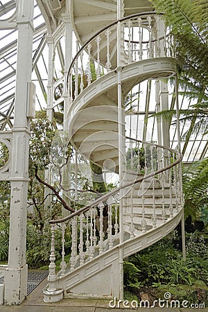 london, kew gardens: victorian staircase Stock Photo