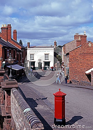 Victorian street, Dudley. Editorial Stock Photo