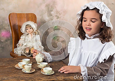 Victorian tea party Stock Photo