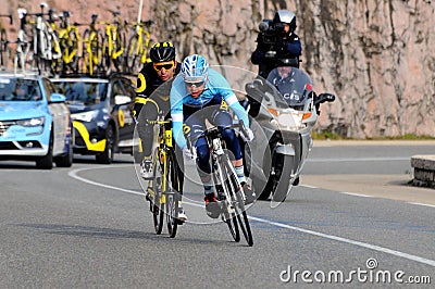 The victorious breakaway of the 2019 Marseillaise GP. Editorial Stock Photo